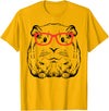 Guinea Pig Shirts For Men Women Kids Gift Guinea Pig Glasses Cute Hispter Cavy Nerd Pet Women Men Kids T-Shirt - Golden Yellow