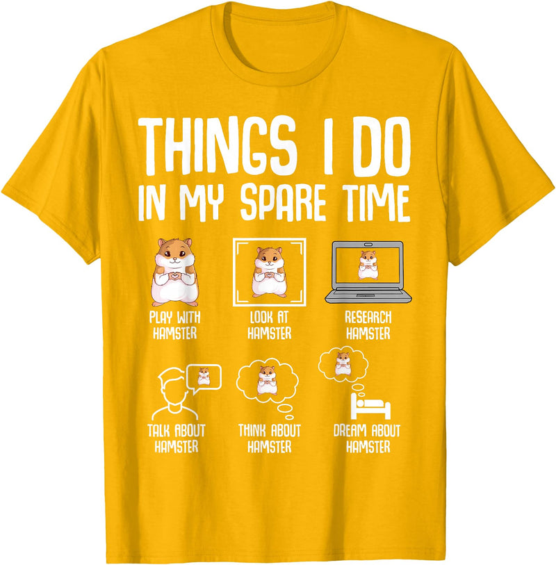 Hamster Women Kids Girls T-Shirt - Golden Yellow