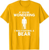 I Was Fighting A Bear Humor Designs Co. Funny Humour I Was Fighting A Bear T-Shirt - Golden Yellow