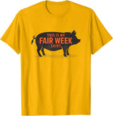 County Fair and Livestock Apparel Co. Das ist mein Fair Week Shirt State and County Animal Hog Pig T-Shirt - Golden Yellow