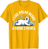 Polar Bear Gift Polar Bear Accessories & Stuff Cute Polar Bear Art for Men Women Kids Polar Bear Lover T-Shirt - Golden Yellow
