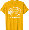Pink Ink Art Funny I Like Pig Butts And I Can Not Lie T-Shirt T-Shirt - Golden Yellow