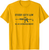 Tronic Tees M4A1 Every Gun Law Is An Infringement 2nd Amendment T-Shirt - Golden Yellow