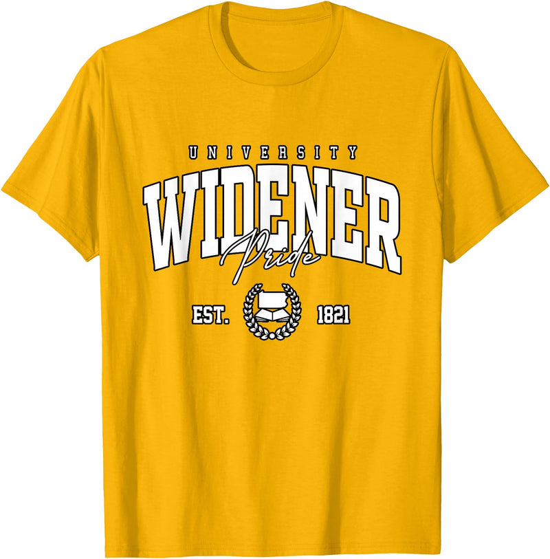 Widener Arch University College Athletics Retro Widener Collegiate of Technology Arch Vintage for Men Women T-Shirt - Golden