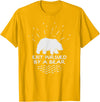 Funny Winter Tees Exit Pursued By a Bear - Funny Shakespeare - Winter Shirt T-Shirt - Golden Yellow