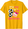 Eight Year Old Cow Eighth Birthday Cows 8th Cow Birthday 8 Year Old Girl Cow Birthday Party T-Shirt - Golden Yellow