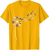 Womens Cow Design Dandelion Cows Stuff for Cow Lover | Womens Cow T-Shirt - Golden Yellow