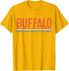 USAClassicTeez Buffalo New York Retro Vintage Gift T-Shirt - Golden Yellow