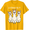 GoshWow Como Te Llamas Shirt Funny Llama Spanish Teacher Joke T-Shirt - Golden Yellow