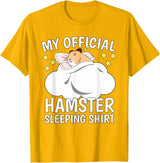 Official Sleeping Shirt Sleep Shirt Pajama Naps PJ Hamster T-Shirt - Golden Yellow
