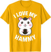Cute Hamster Design for Men Women Kids Pet Hamster Lovers T-Shirt - Golden Yellow