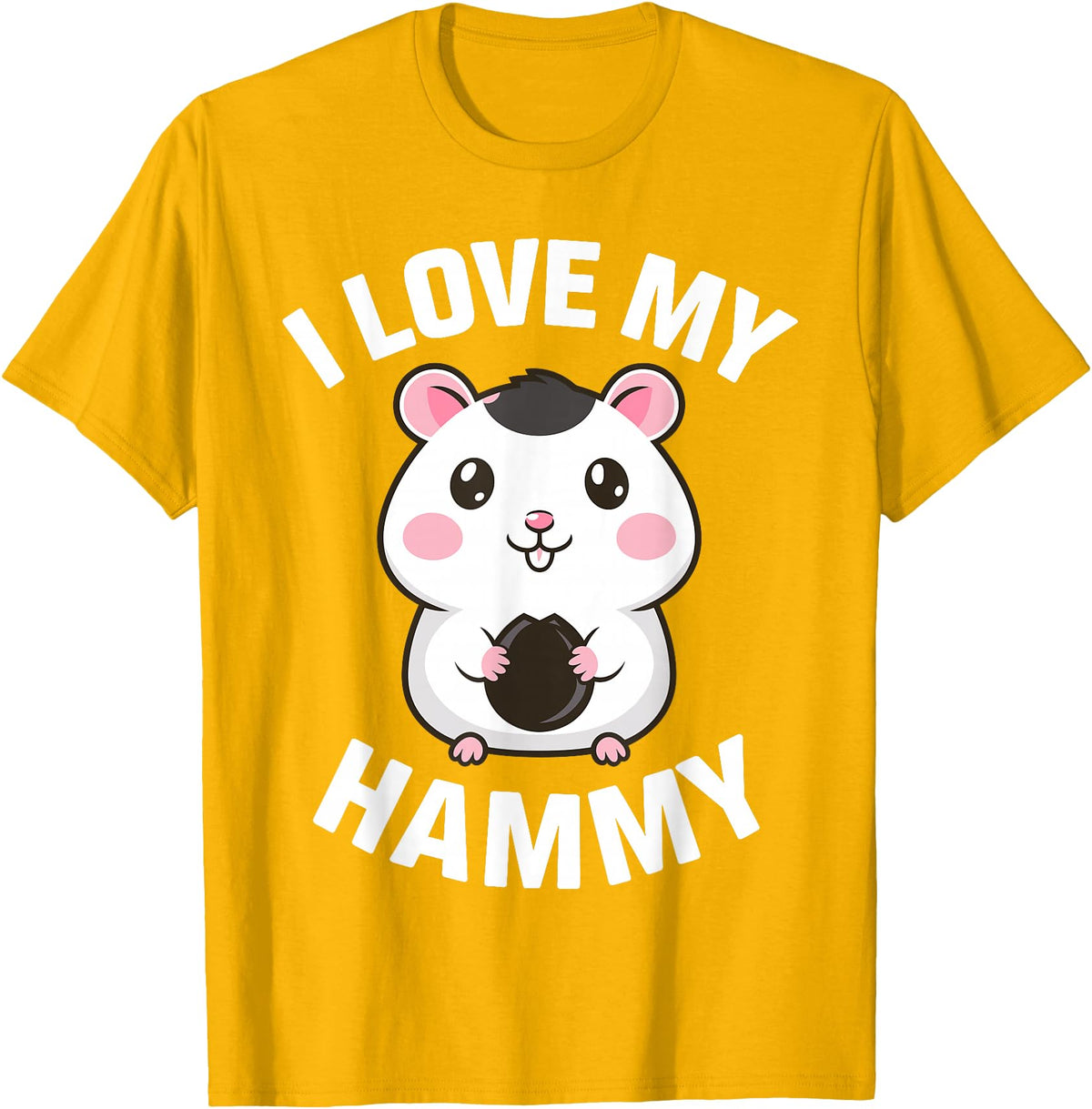 Cute Hamster Design for Men Women Kids Pet Hamster Lovers T-Shirt - Golden Yellow