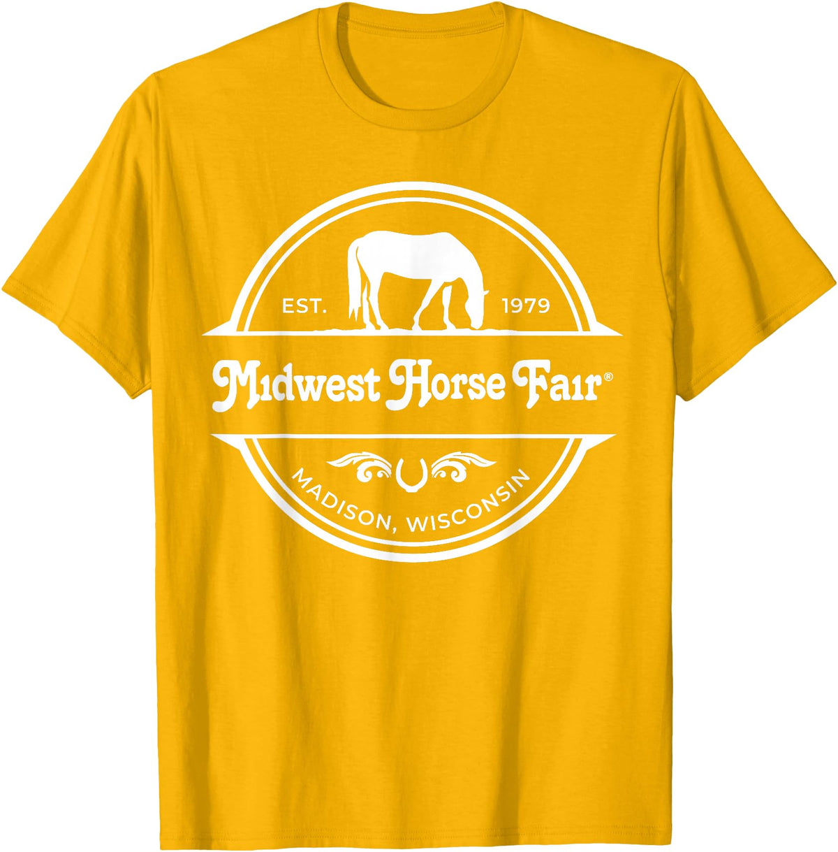 Midwest Horse Fair Est. 1979(w)- T-Shirt - Golden Yellow