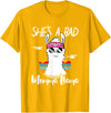 Shes a Bad Momma Llama - Mama Mom - DressedForDuty She's a Bad Momma Llama - Mama Funny - Vintage Mom Gift T-Shirt - Golden Yellow