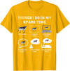 Things I Do In My Spare Time Gifts Funny designs Things I Do In My Spare Time Cow Lover Farmer Cows Gifts T-Shirt - Golden