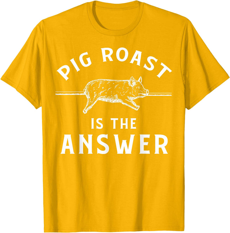 Cool Pig Roast Humor Quote Merch Pig Roast Apparel - Funny Awesome Roasts Lover Design T-Shirt - Golden Yellow