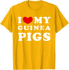 Love For My Guinea Pigs Gift I Love My Guinea Pigs, I Love My Guinea Pigs T-Shirt - Golden Yellow
