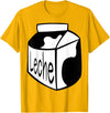 Clever Witty Milk Designs Leche Spanish Milk Carton Dairy Lover T-Shirt - Golden Yellow