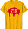 EmmaLoo Tees Buffalo New York BFLO B-Lo WNY Shirts 716 Area Code Buffalo New York BFLO WNY T-Shirt T-Shirt - Golden Yellow