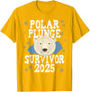Take The Plunge Designs Unisex-Adult Black Polar Bear T-Shirt - Small - Short Sleeve - Crew Neck - Winter - 1 Count - Golden Yellow