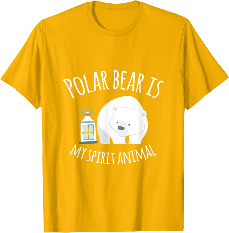 UAB KIDKIS Polar Bear Is My Ghost Animal Funny Gift T-Shirt - Golden Yellow