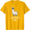 Llama Apparel Co. Dad T Shirt Llamazing Llama Father Funny Family Cool Gifts T-Shirt - Golden Yellow