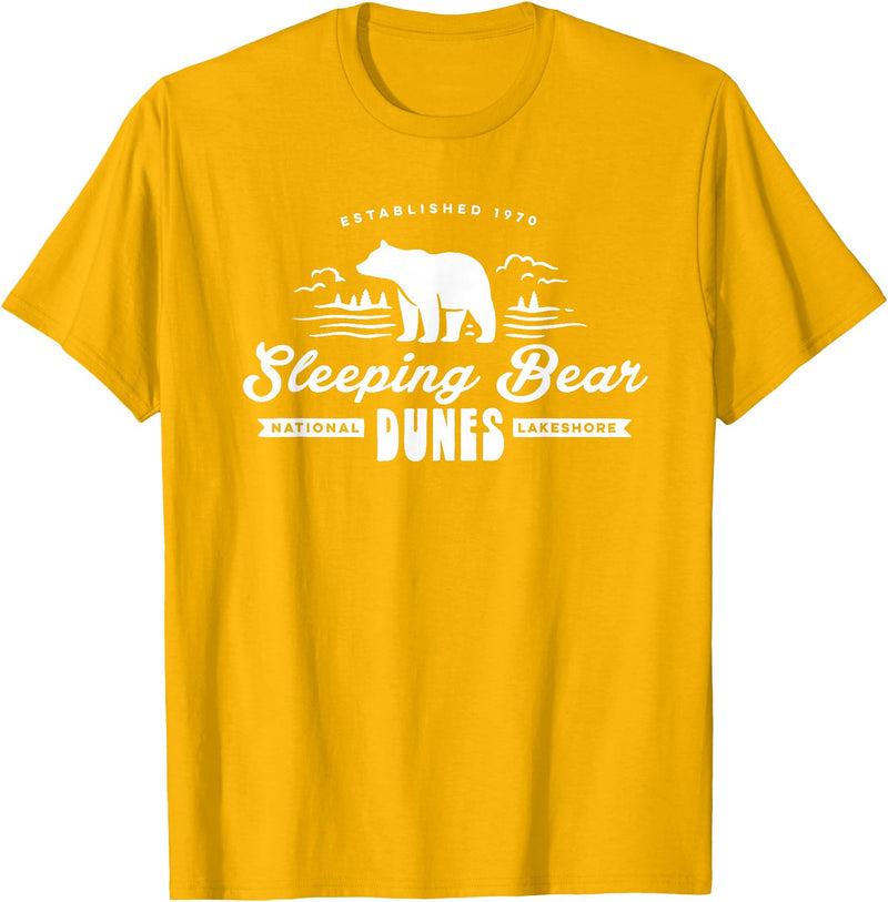 EHS Sleeping Bear Dunes Michigan National Park Souvenir T-Shirt - Golden Yellow