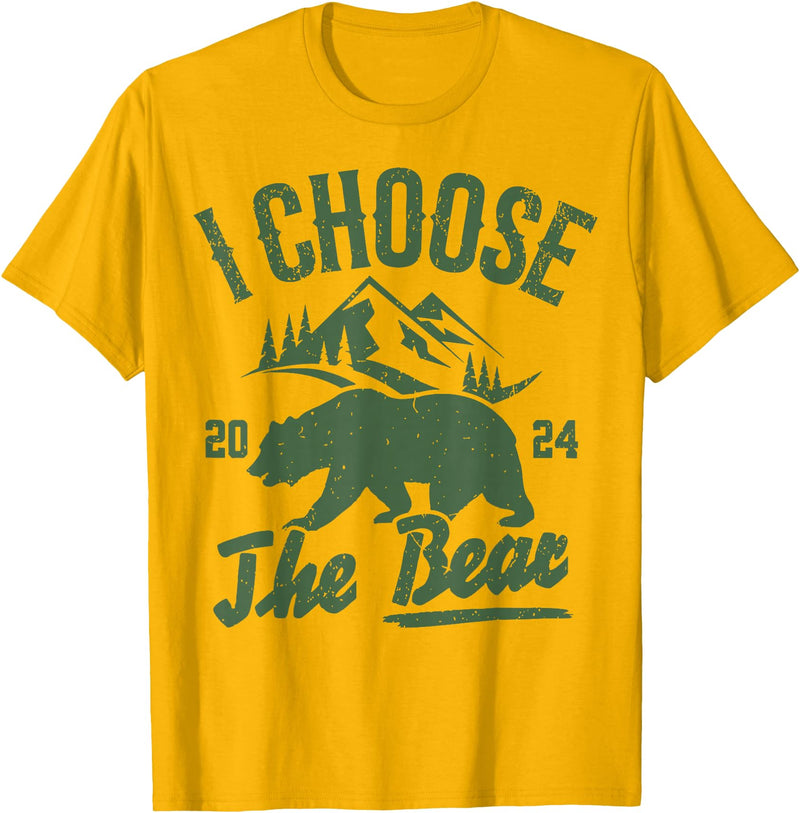 I Choose The Bear 2024 t -shir t I Choose The Bear 2024 T-Shirt - Golden Yellow