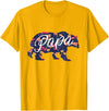 Bahaa's Tee Best Daddy Ever, I Love You Dad, Floral Papa Bear Graphic T-Shirt - Golden Yellow