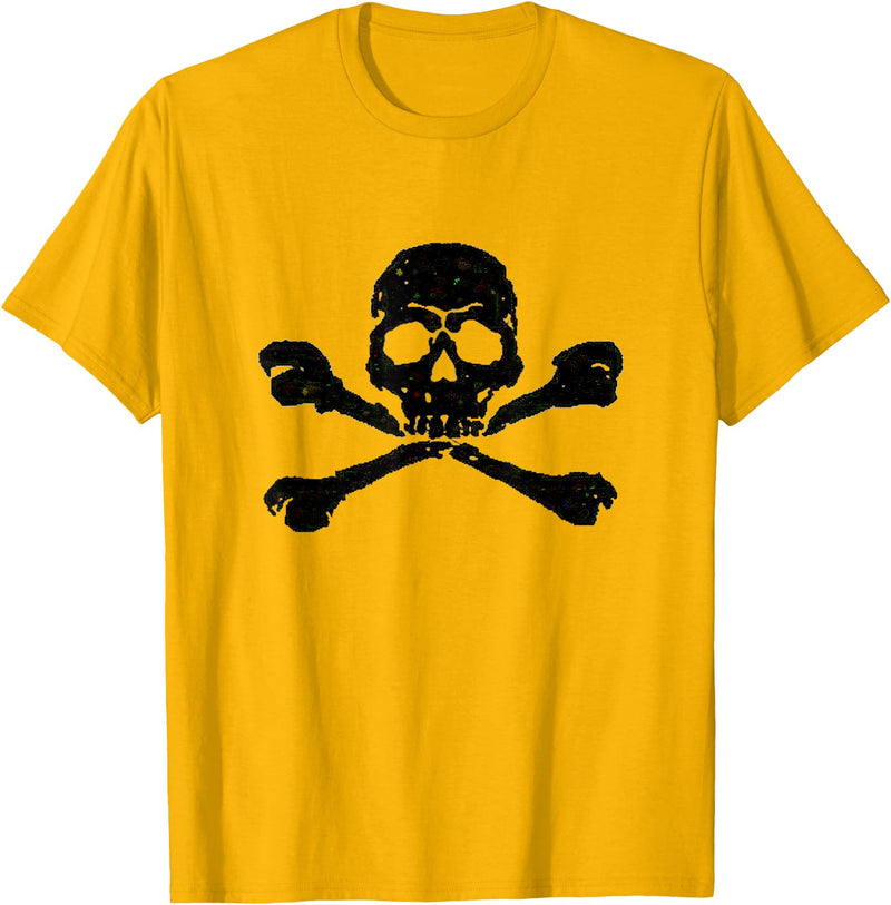 DATZLYF Skull and Crossbones t-shirt T-Shirt - Golden Yellow
