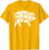 Pot Belly Pig Gifts For Women Pot Belly Pig Mom T-Shirt for Women T-Shirt - Golden Yellow