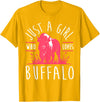Bison Lover Gifts Wildlife I Bison Natural Reserve Girl Buffalo Lover I Women Bison Fan I Daughter Buffalo T-Shirt - Golden