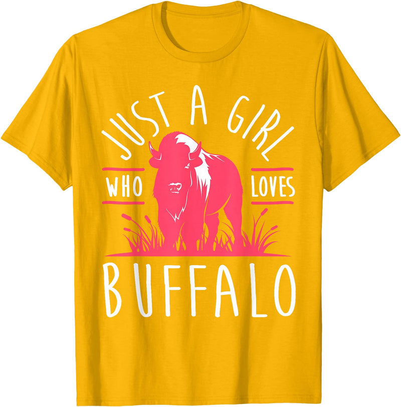 Bison Lover Gifts Wildlife I Bison Natural Reserve Girl Buffalo Lover I Women Bison Fan I Daughter Buffalo T-Shirt - Golden