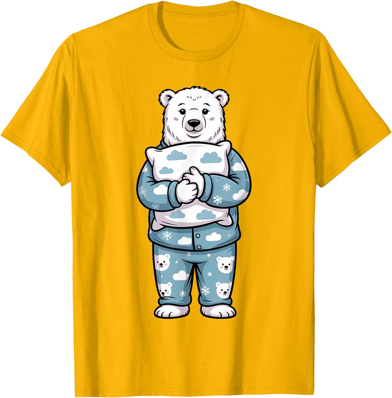 Polar Bear Gift Polar Bear Accessories & Stuff Cute Polar Bear Art for Men Women Kids Arctic Polar Bear T-Shirt - Golden Yellow