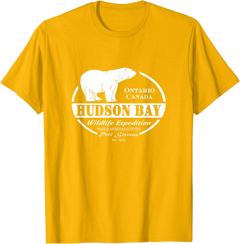 Port Stevens P.S.75 Design Hudson Bay Polar Bear Ontario Canada T-Shirt - Golden Yellow