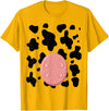 Dairy Milk Farmer Cattle Petting Zoo Humor Costume Funny Cow Utters Costume Easy Calf DIY Halloween Animals T-Shirt - Golden