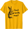 Cute Rabbit Lover Bunny Graphic T-Shirt (Heather Grey) in Golden Yellow
