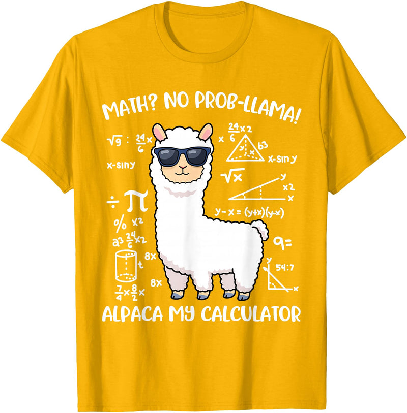 Math Llama Clothing Math Llama T-Shirt - Golden Yellow