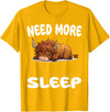 Scottish Highland Cow Pajamas & Nightgown .Co Cute Scottish Highland Cow Need More Sleep Pajamas Nightgown T-Shirt - Golden
