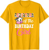 Vintage Retro Birthday Godfather Of The Birthday Girl Farm Cow 1St Birthday Girl T-Shirt - Golden Yellow