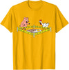 Mr Ben Thanksgiving Police Line Do Not Cross Pig and Chicken Funny Food T-Shirt - Golden Yellow
