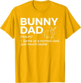 Bunny Dad Definition Rabbit Lover T-Shirt in Golden Yellow