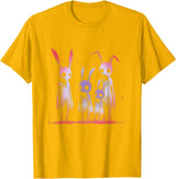 Dark Aesthetic Rabbit T-Shirt in Golden Yellow