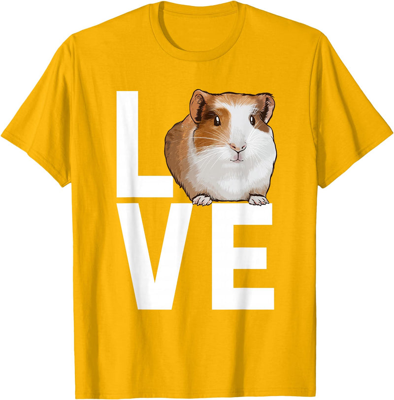 Guinea Pig Gift Guinea Pig Accessories & Stuff Cool Guinea Pig Art for Men Women Cavy Pet Guinea Pig Lover T-Shirt - Golden Yellow