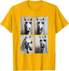 Funny Animal Photography Clothing Co. Cute Horses with Sunglasses Hipster Photo Booth Memes T-Shirt - Golden Yellow
