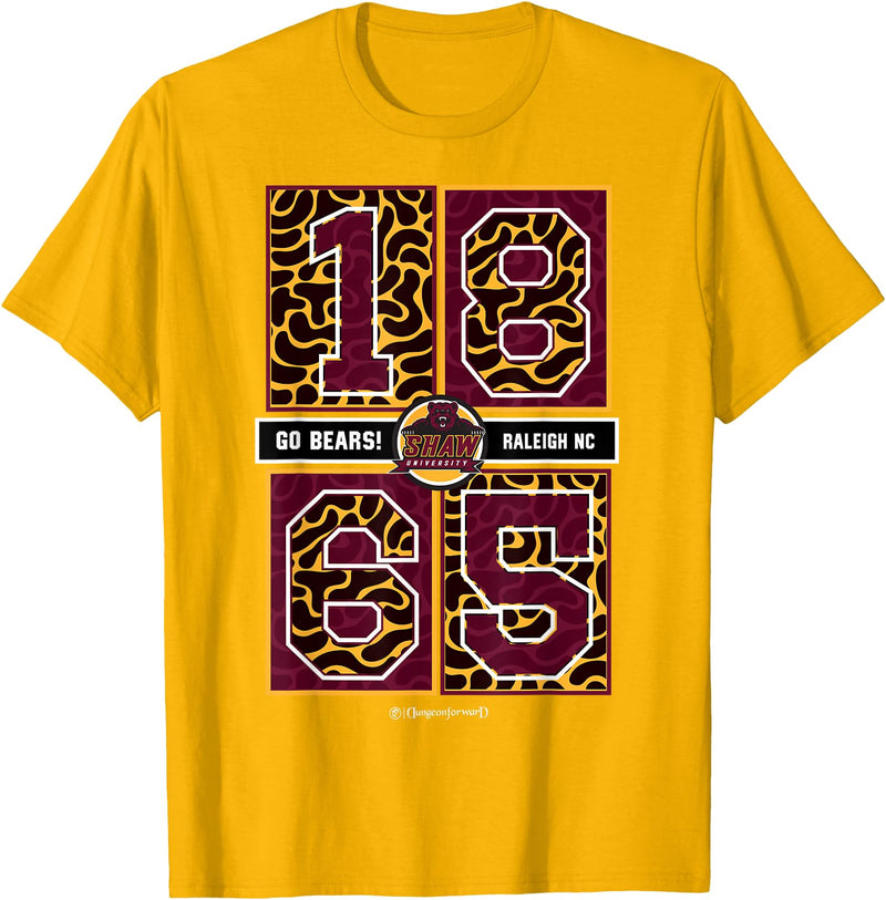 Dungeon Forward Shaw University - Bears - HBCU Concrete Date T-Shirt - Golden Yellow