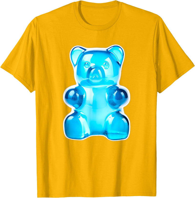 Urban Empyre Blue Gummy Bear Candy T-Shirt - Golden Yellow