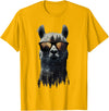 Funny Llama Lover Graphics Funny Alpaca Llama with Sunglasses Animal Graphic T-Shirt - Golden Yellow