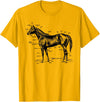 Big Texas Anatomy of a Horse T-shirt T-Shirt - Golden Yellow
