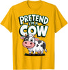 AnI'mal Cow Farm AnI'mal Halloween Costume Party Pretend I'm A Cow T-Shirt - Golden Yellow